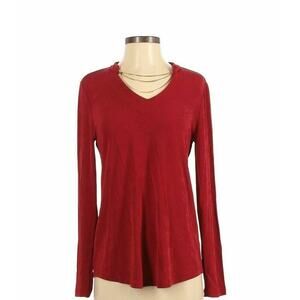 Travelers by Chico's Tops Shirts Women's Size 0 Chain Detail Long Sleeve Red